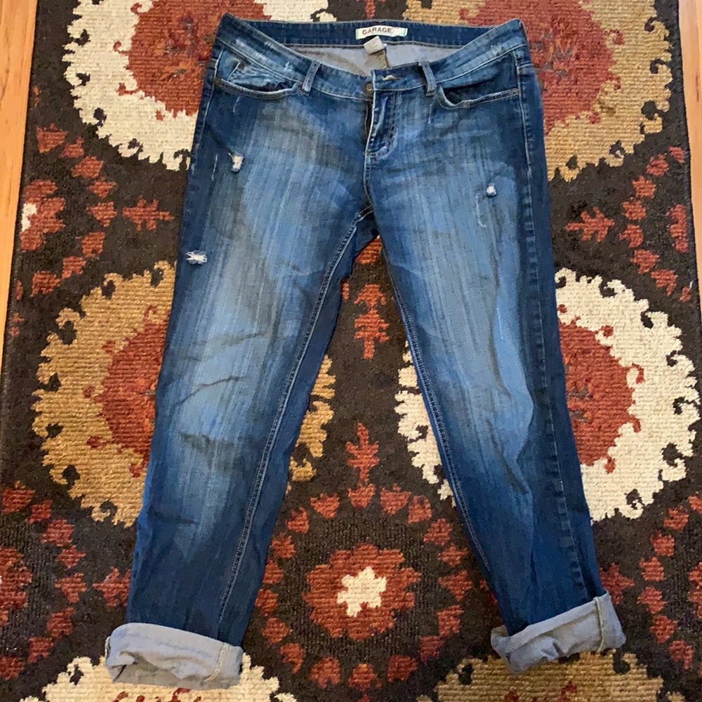 Garage boyfriend medium dark denim jeans